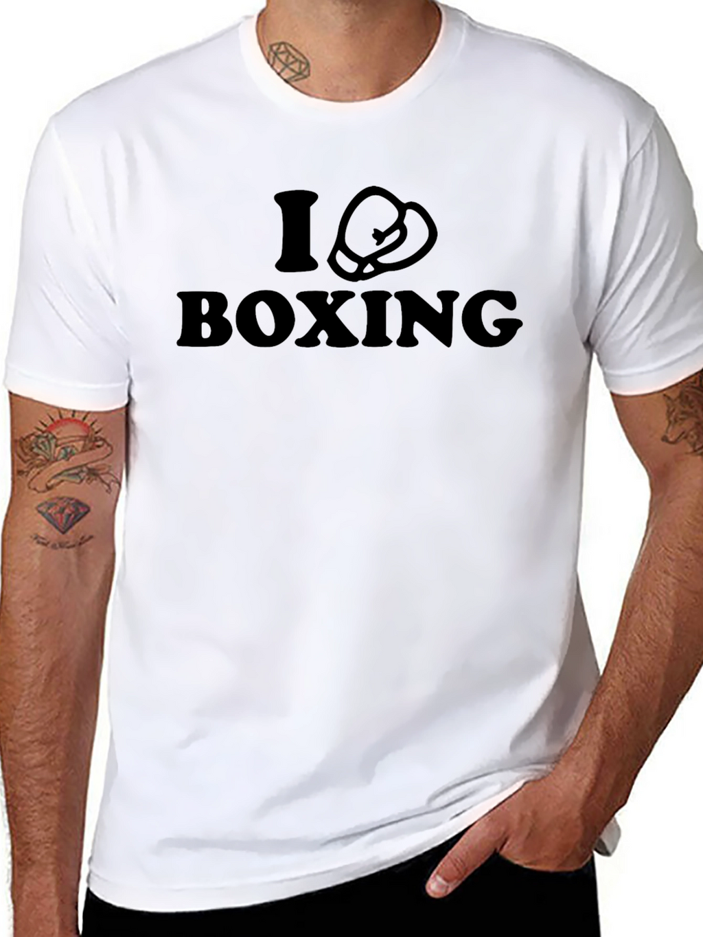 I Love Boxing T-Shirt - Black Cotton Tee