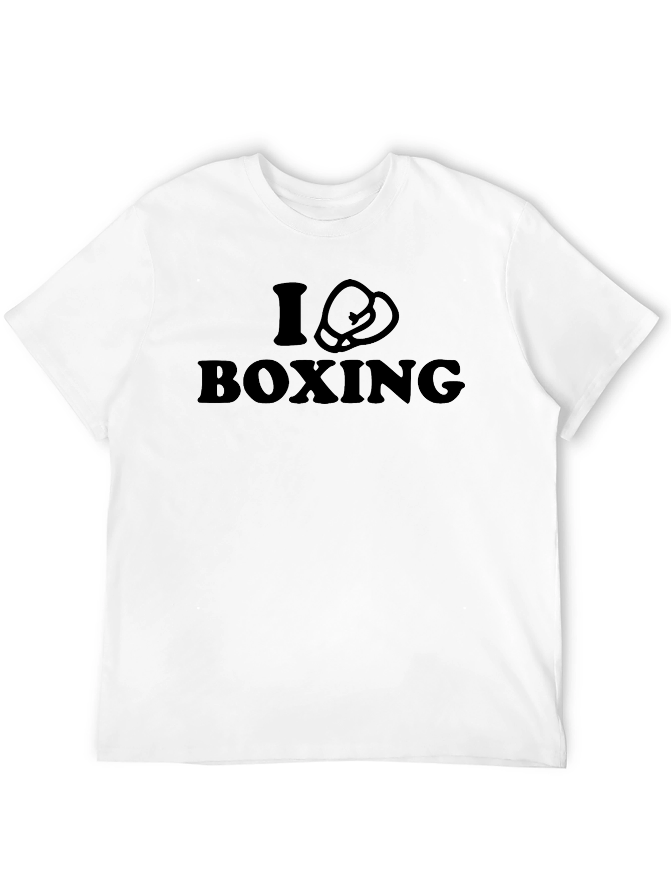 I Love Boxing T-Shirt - Black Cotton Tee