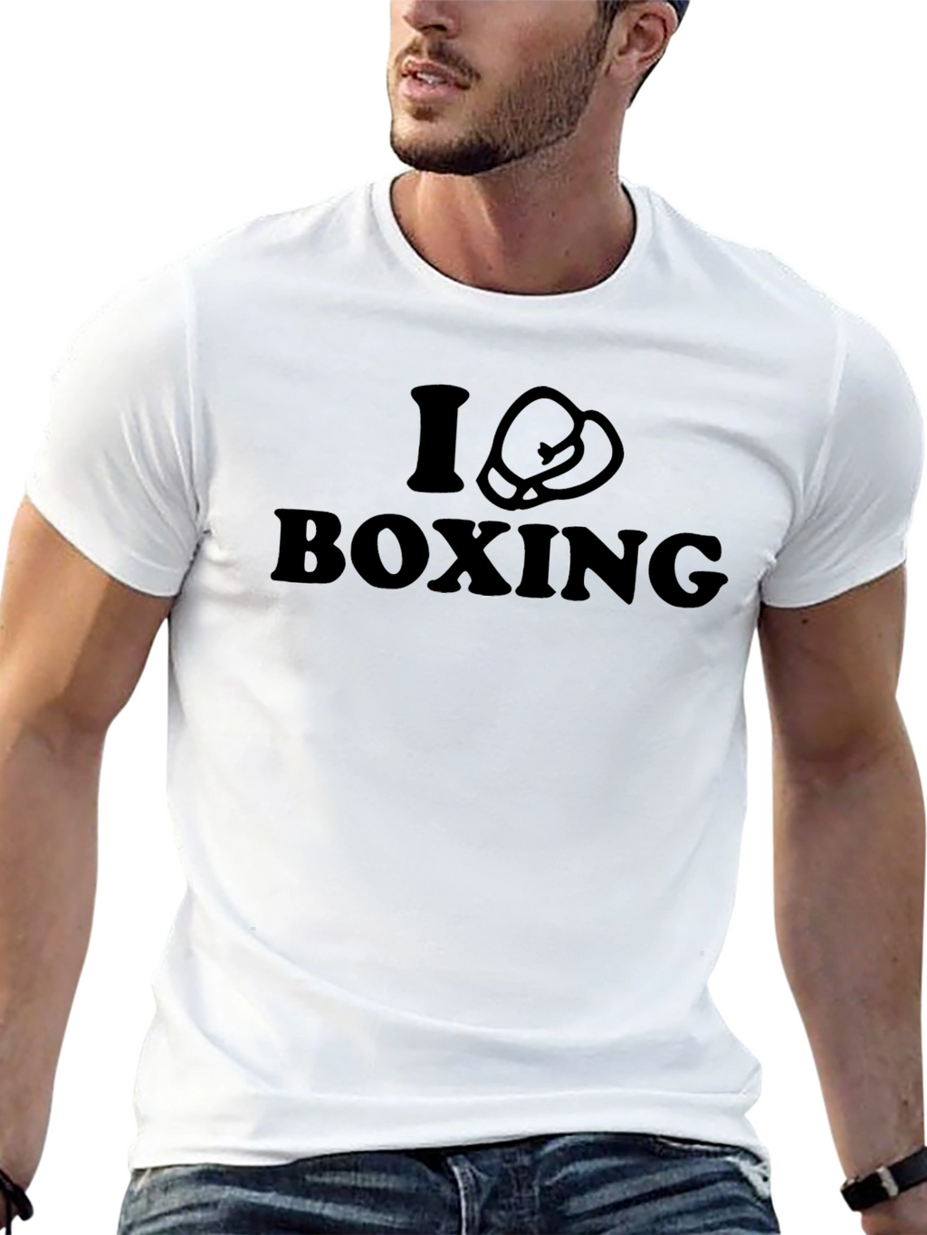 I Love Boxing T-Shirt - Black Cotton Tee