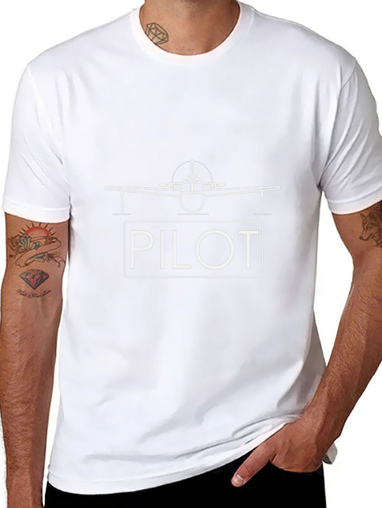 Pilot Airplane Graphic T-Shirt