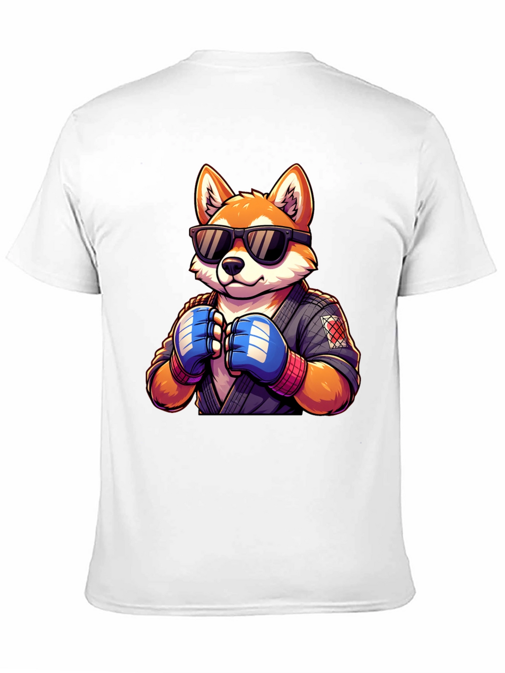 Cool Fox Martial Artist Graphic Tee