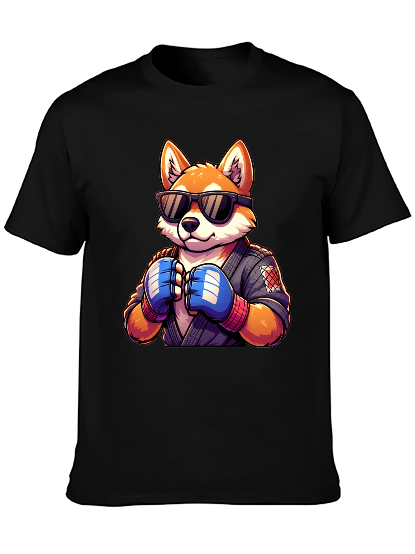 Cool Fox Martial Artist Graphic Tee