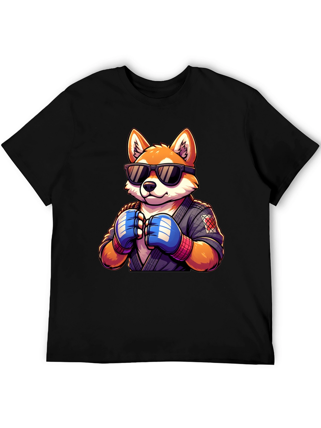 Cool Fox Martial Artist Graphic Tee