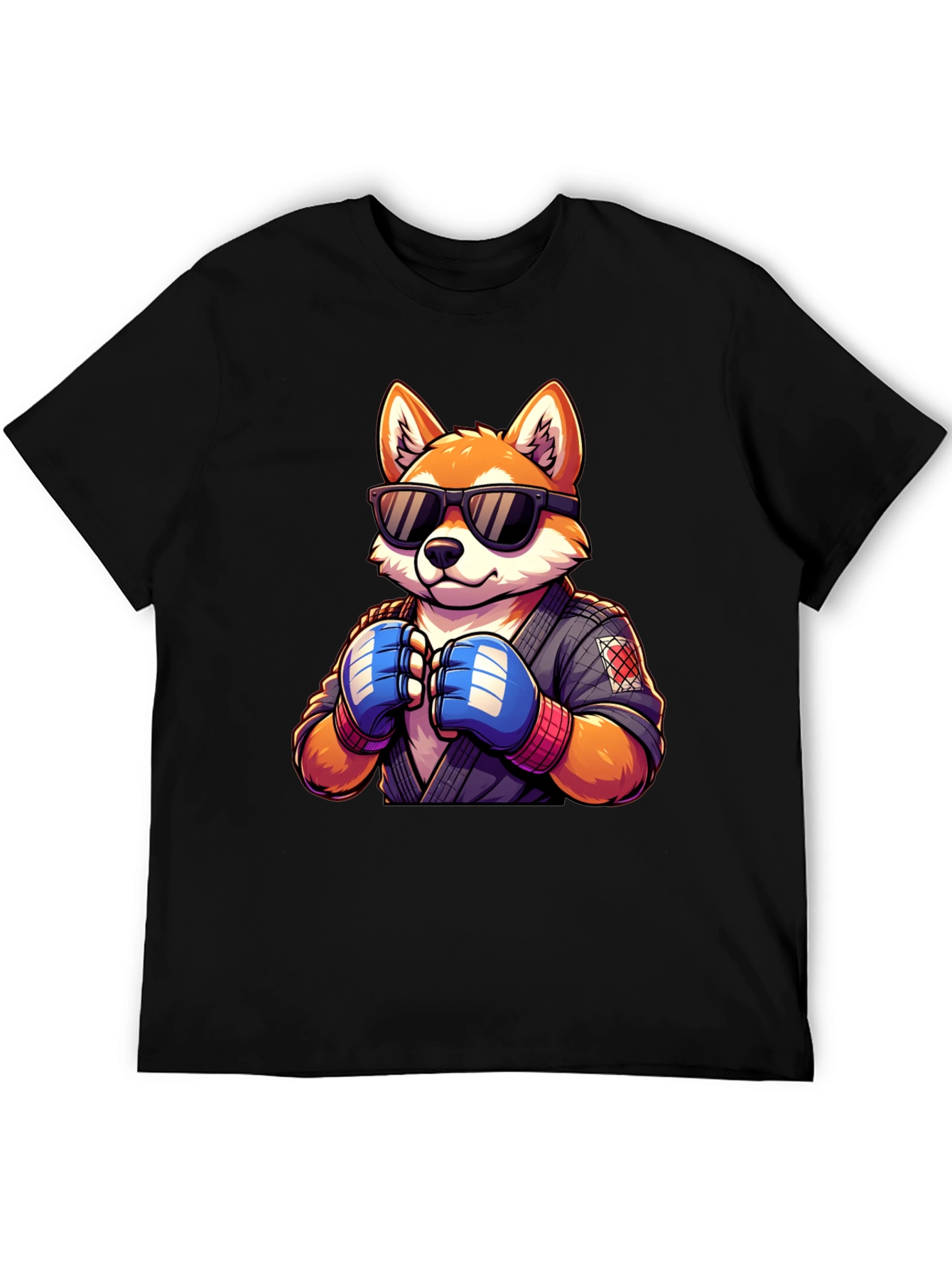 Cool Fox Martial Artist Graphic Tee