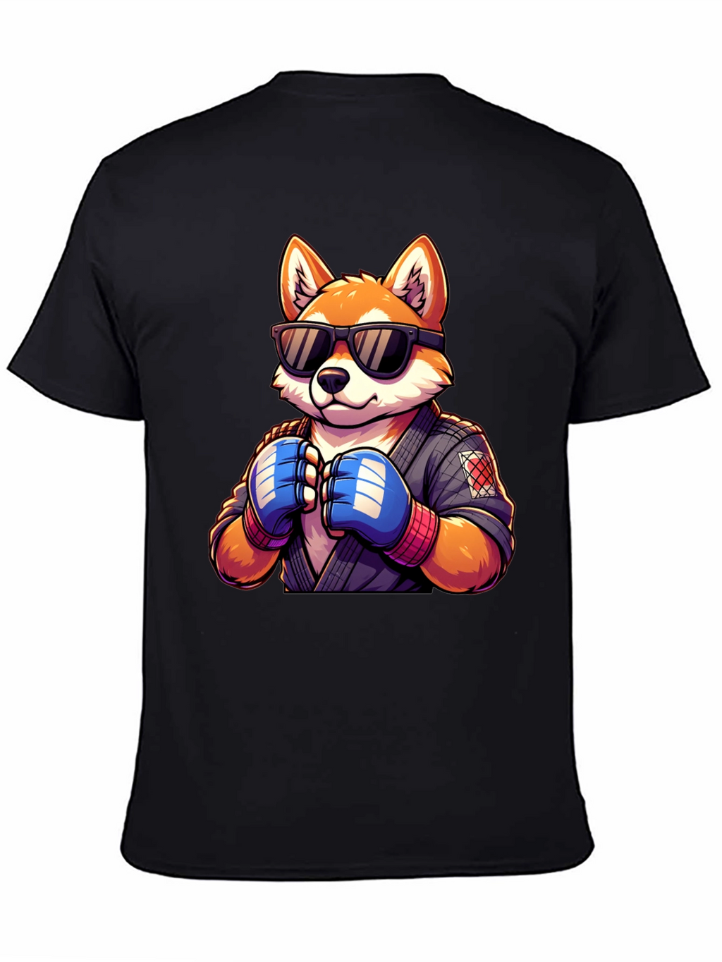 Cool Fox Martial Artist Graphic Tee