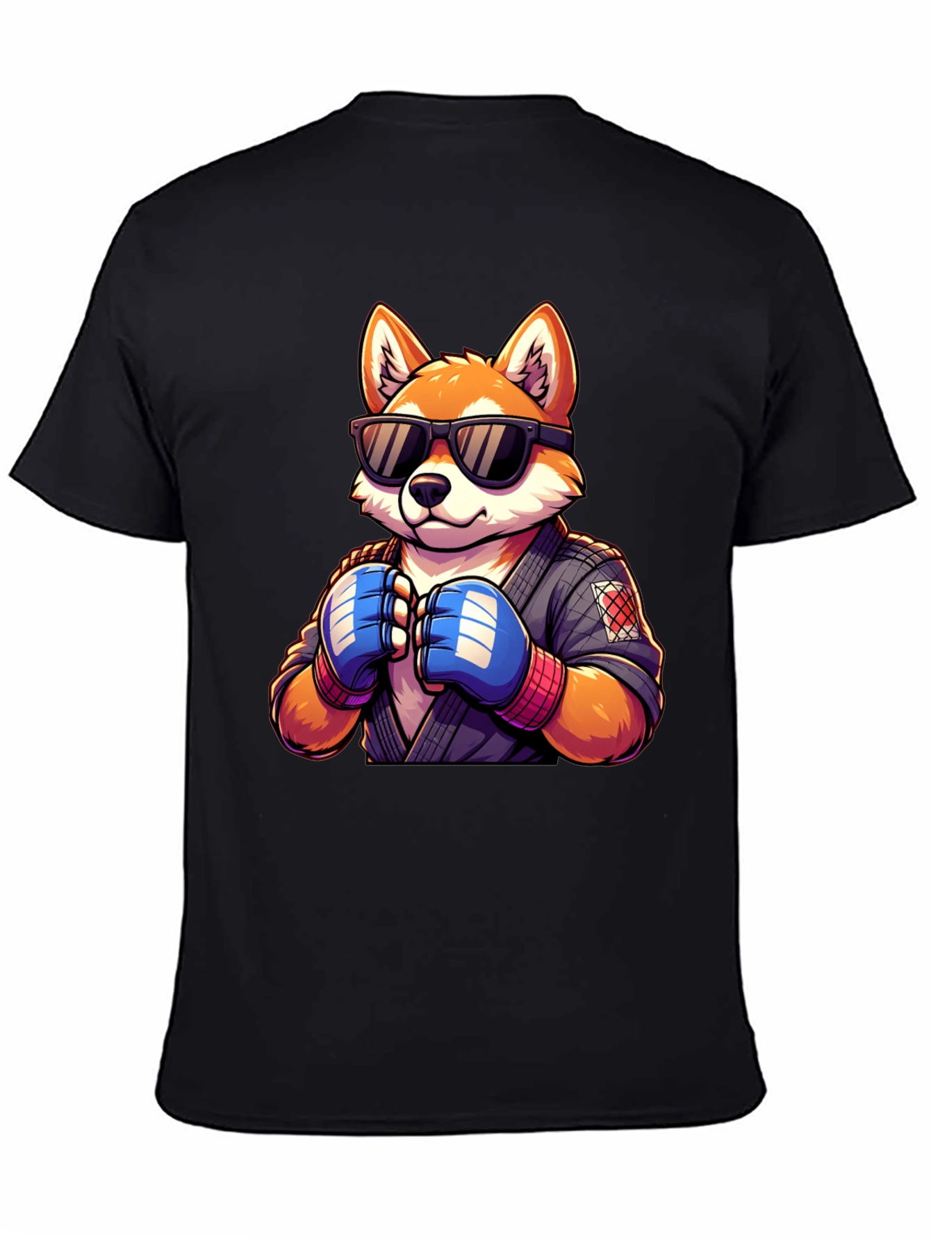 Cool Fox Martial Artist Graphic Tee