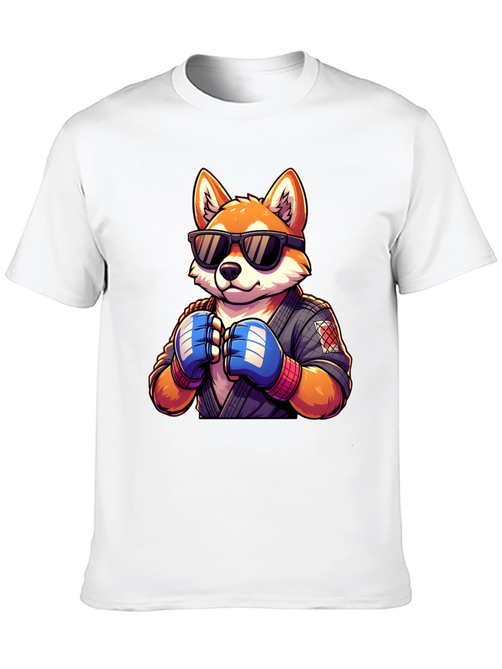 Cool Fox Martial Artist Graphic Tee