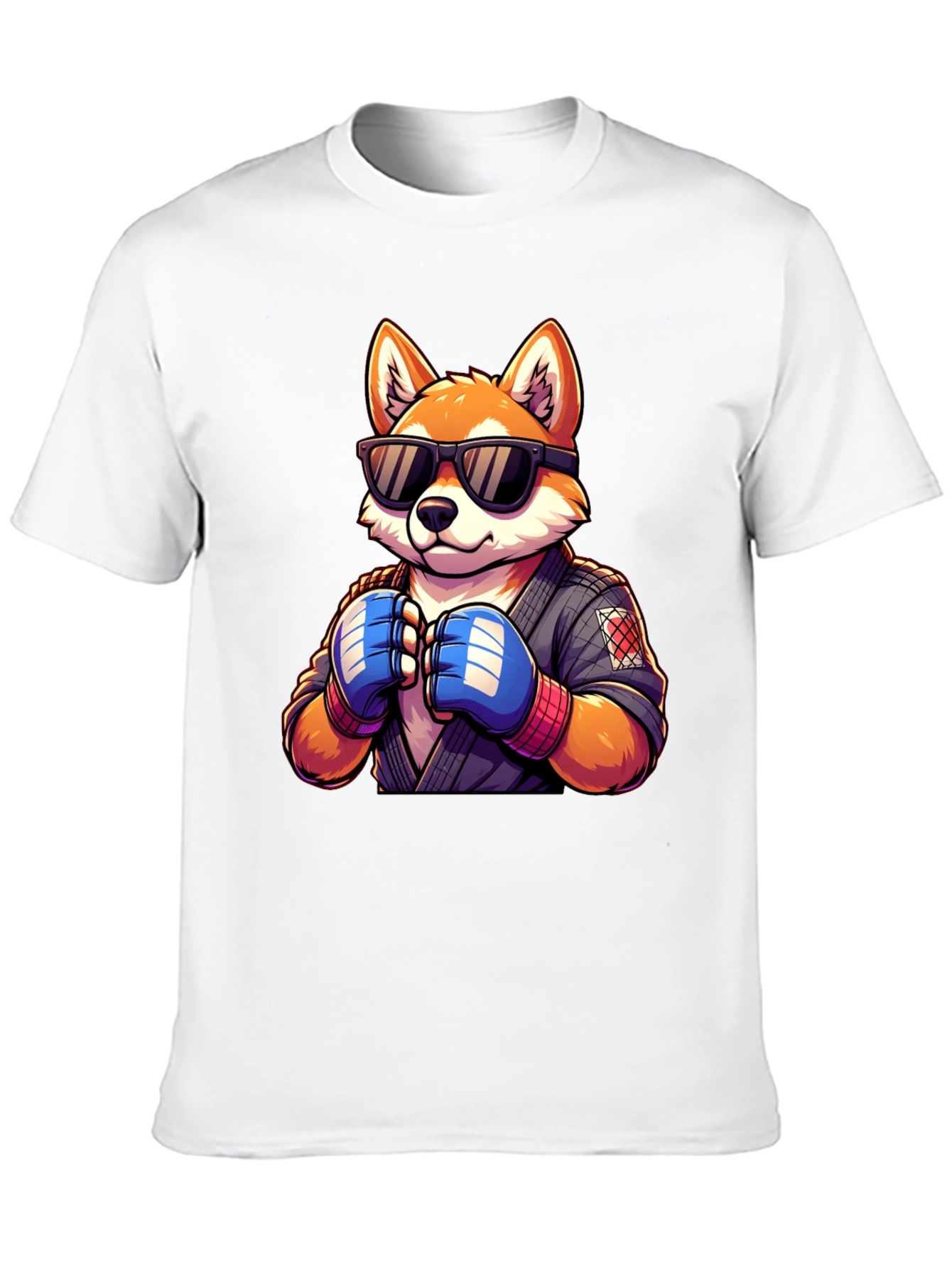 Cool Fox Martial Artist Graphic Tee