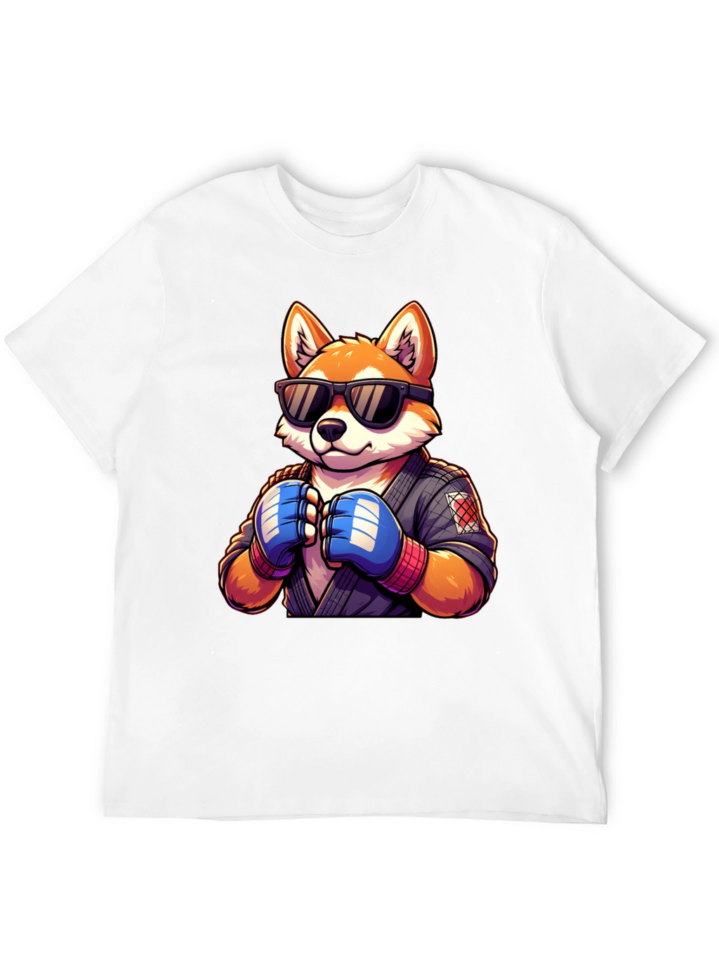 Cool Fox Martial Artist Graphic Tee