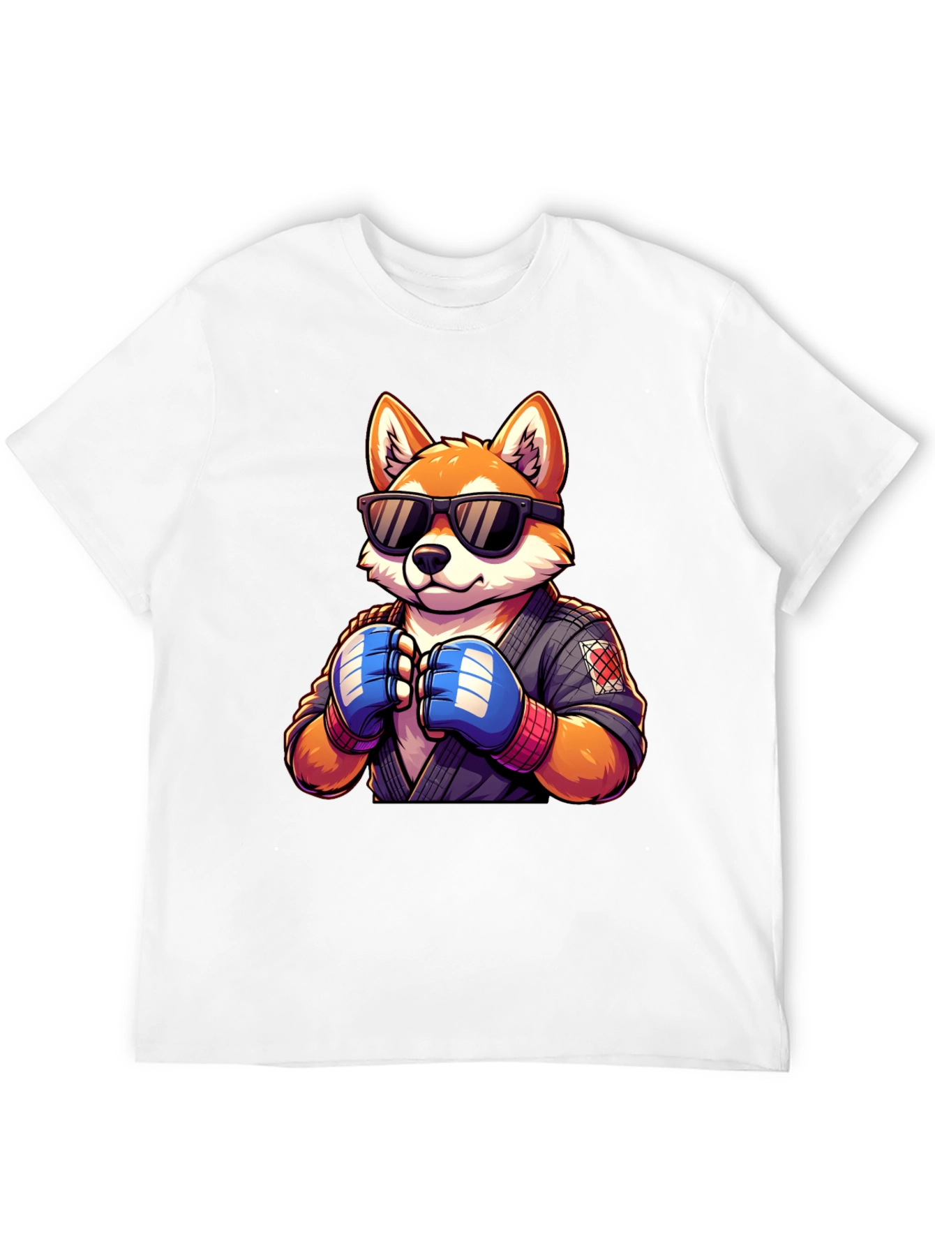 Cool Fox Martial Artist Graphic Tee