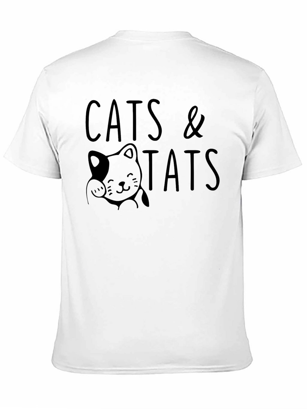 Cats & Tats Graphic Tee - Black Cotton Shirt
