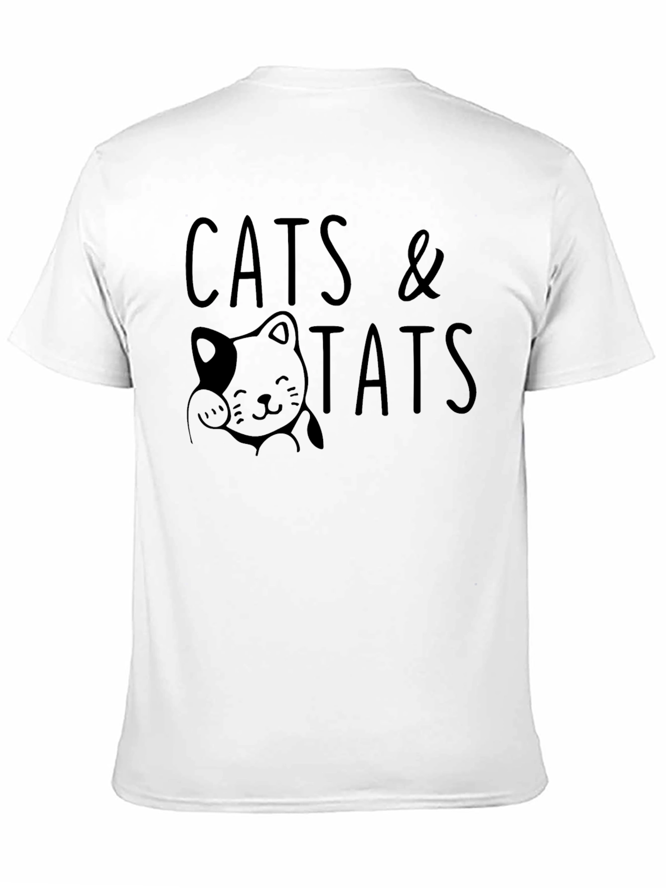 Cats & Tats Graphic Tee - Black Cotton Shirt