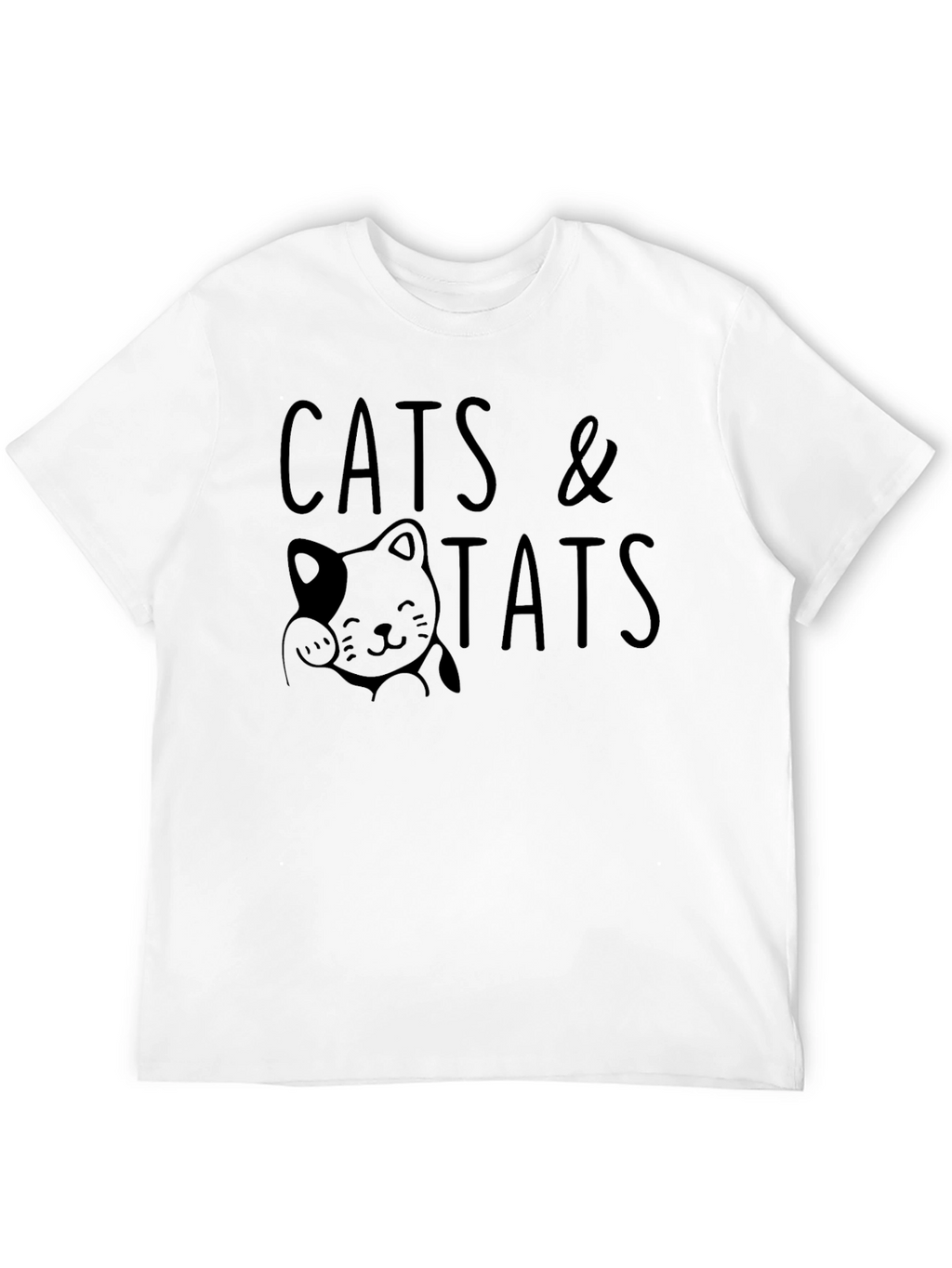 Cats & Tats Graphic Tee - Black Cotton Shirt
