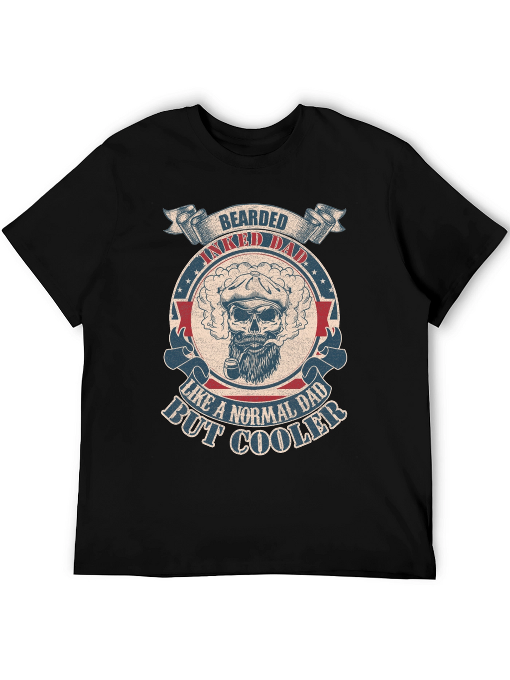 Bearded Inked Dad T-Shirt - Cool Dad Style