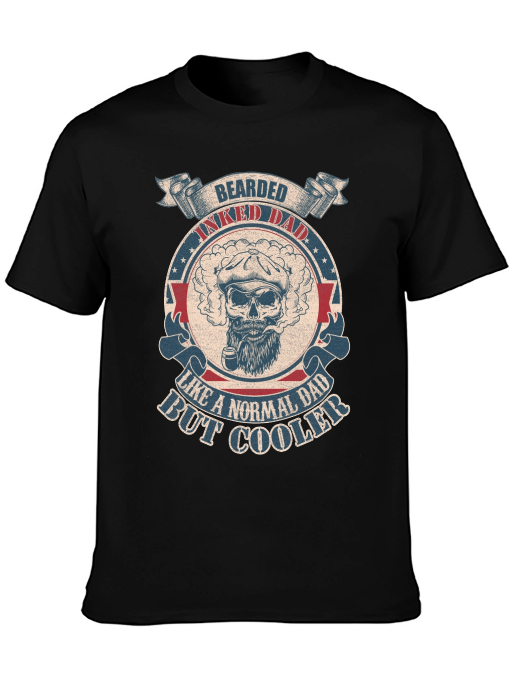 Bearded Inked Dad T-Shirt - Cool Dad Style