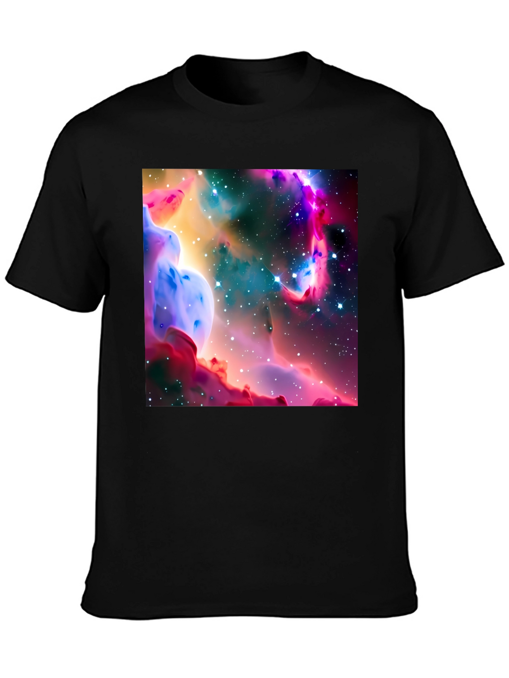 Nebula Print Black T-Shirt