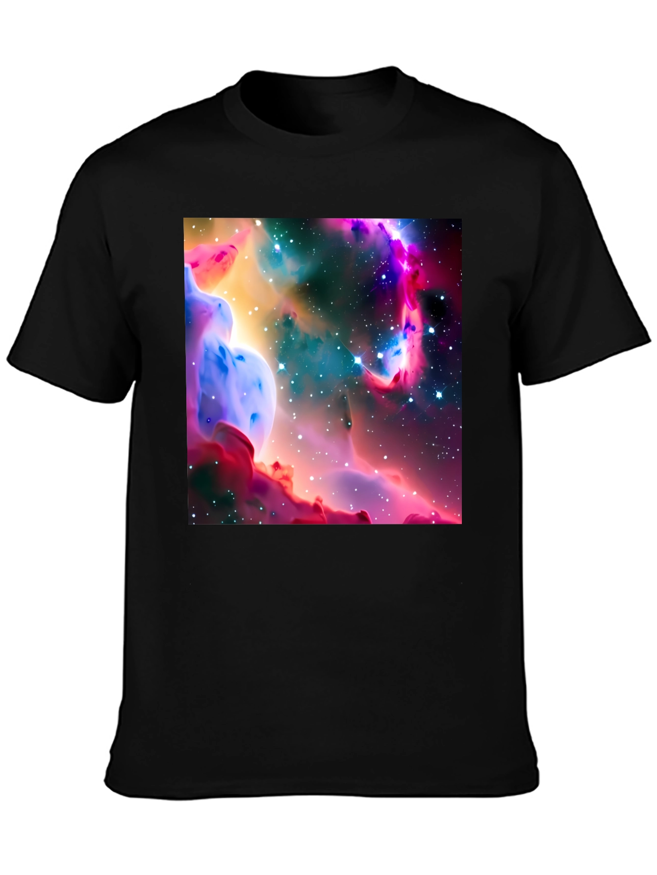 Nebula Print Black T-Shirt