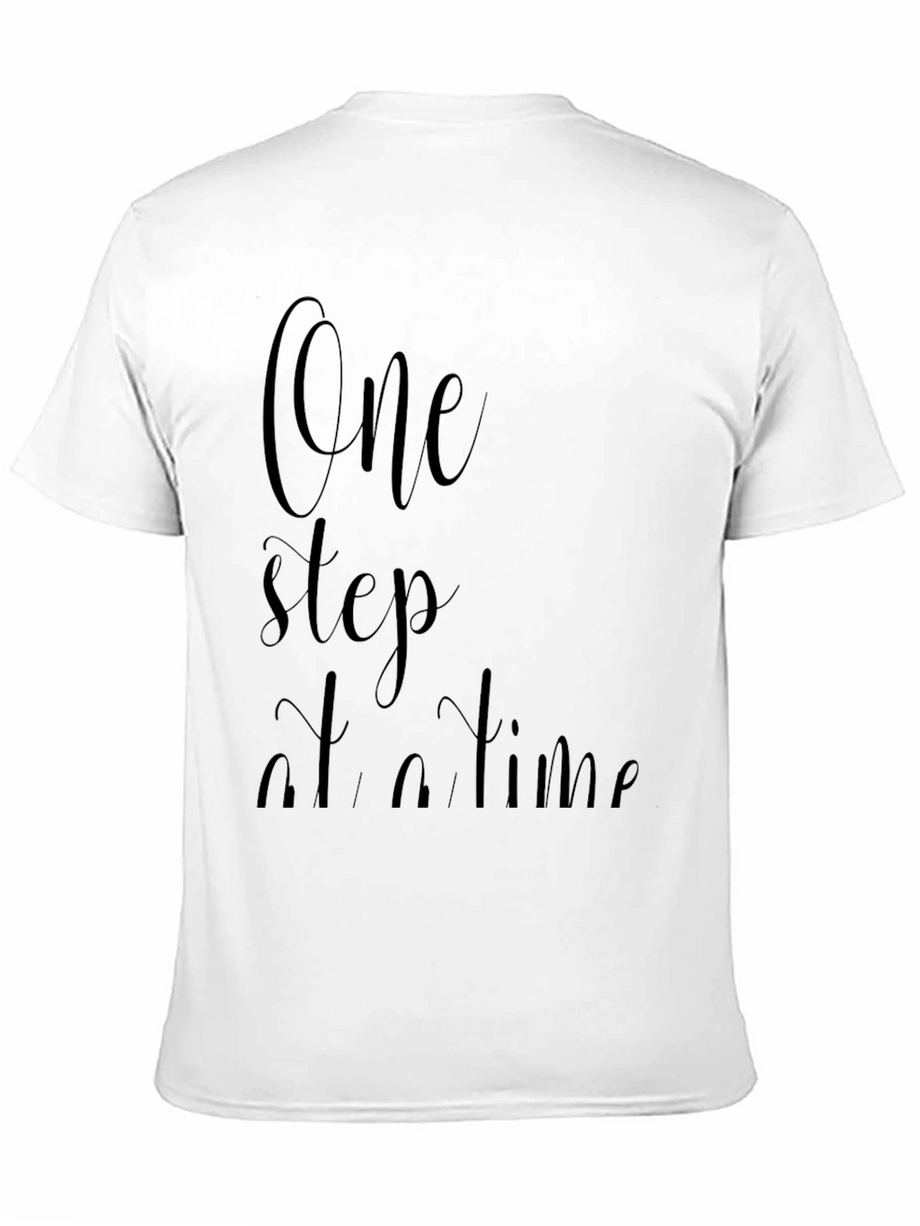 One Step At A Time Black Graphic Tee
