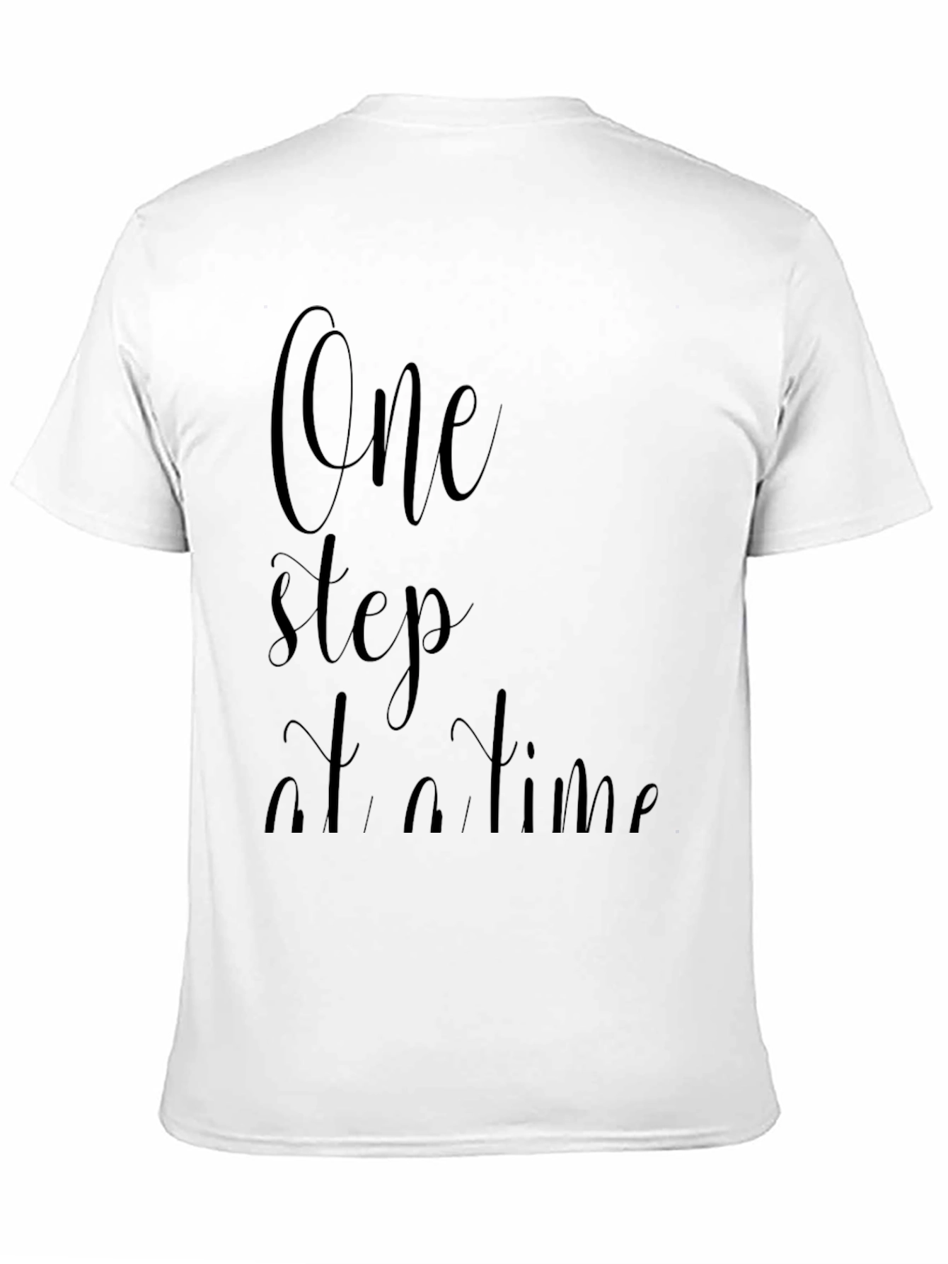 One Step At A Time Black Graphic Tee