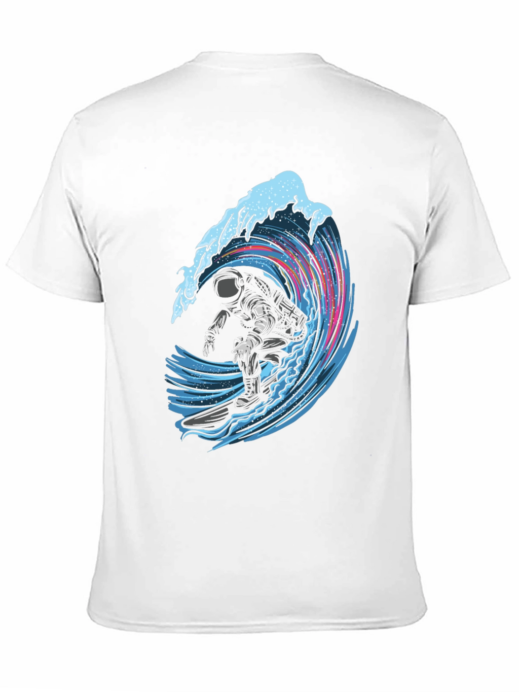 Astronaut Surfing Wave Graphic Tee