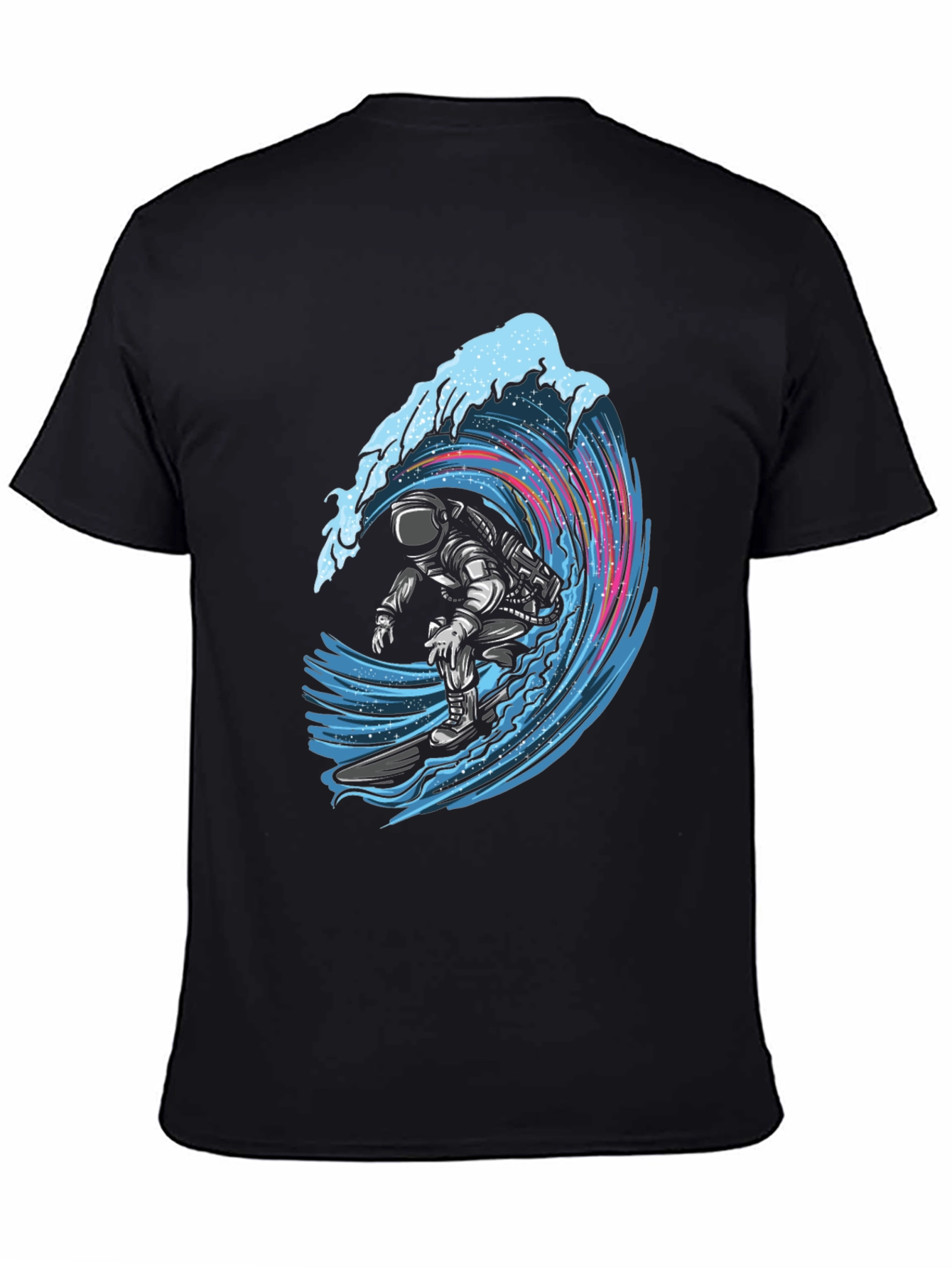 Astronaut Surfing Wave Graphic Tee