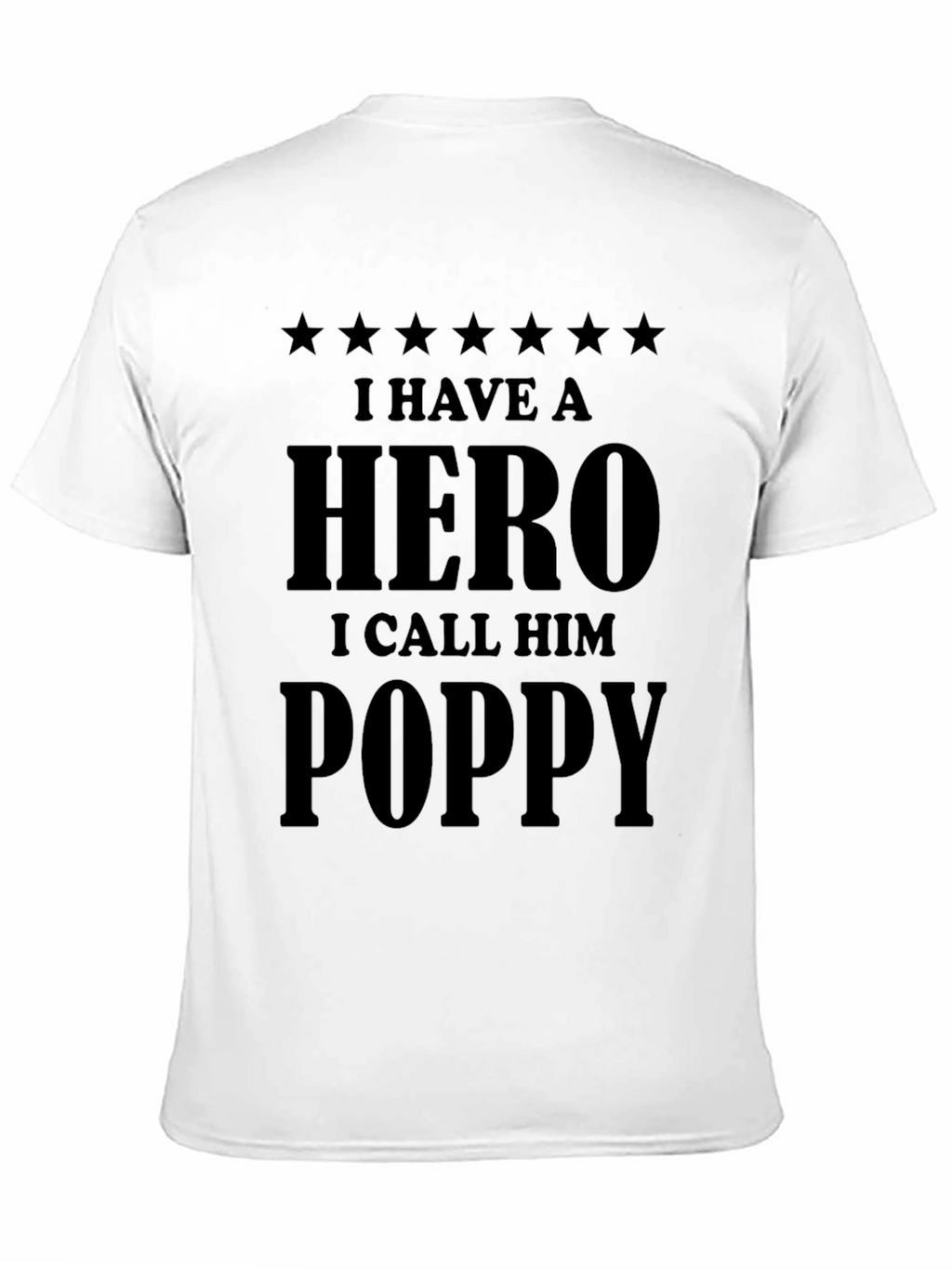 Hero Poppy Black T-Shirt - Gift for Grandfather
