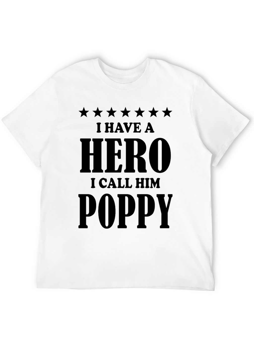 Hero Poppy Black T-Shirt - Gift for Grandfather
