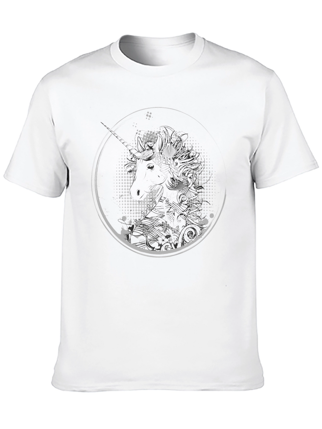 Unicorn Graphic Print Black Tee