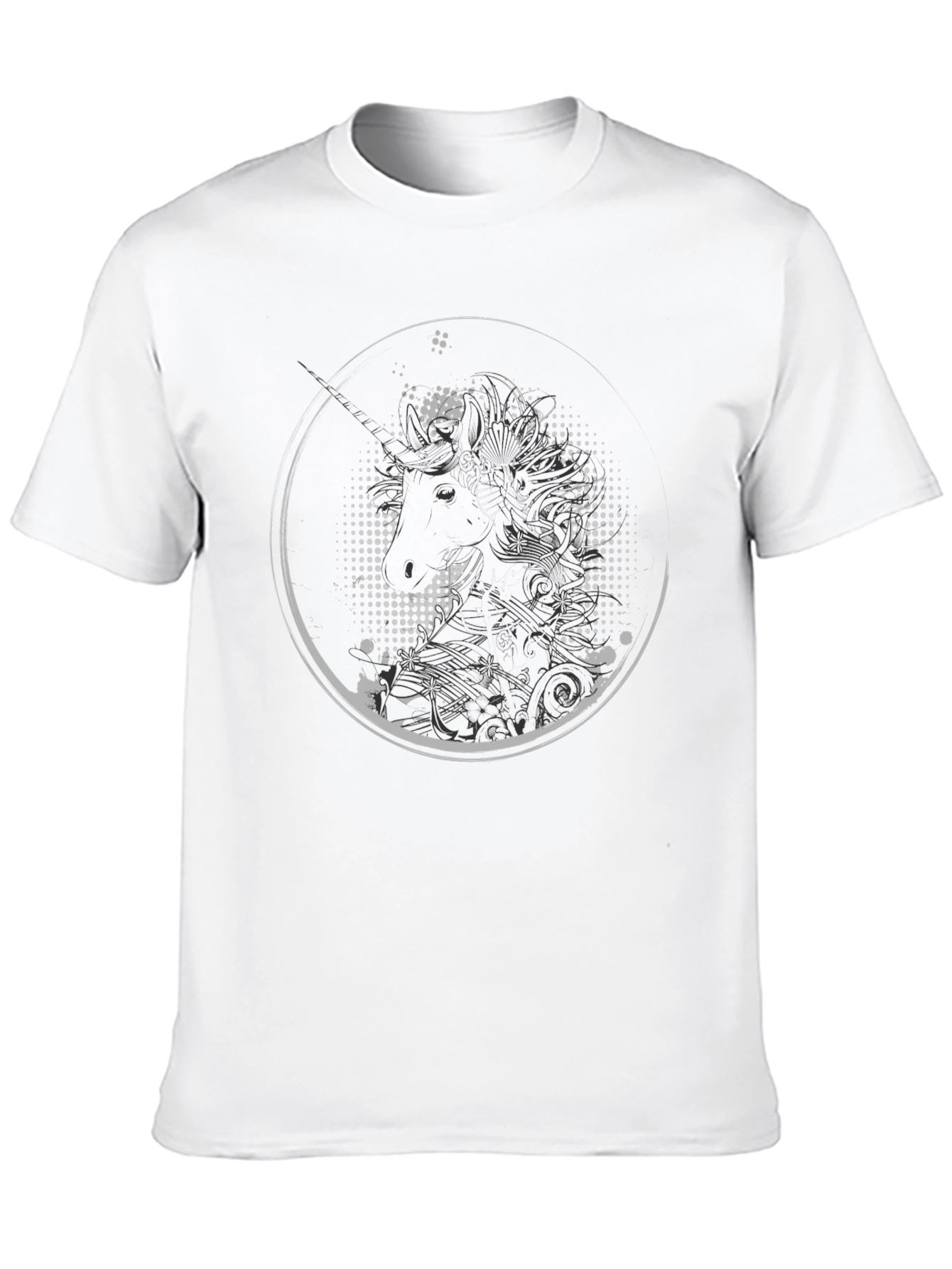 Unicorn Graphic Print Black Tee
