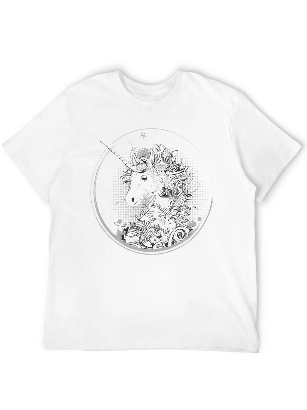 Unicorn Graphic Print Black Tee
