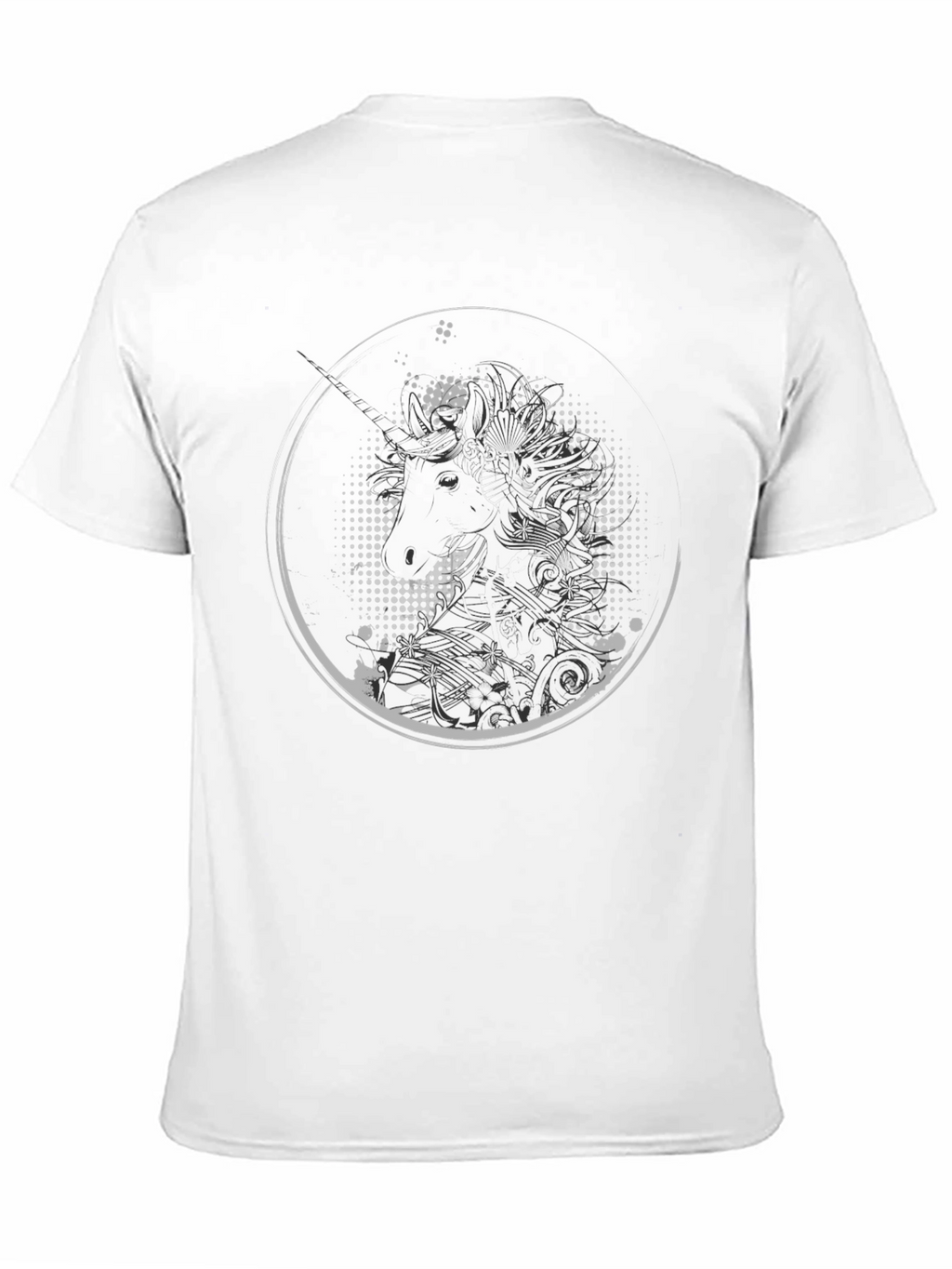Unicorn Graphic Print Black Tee