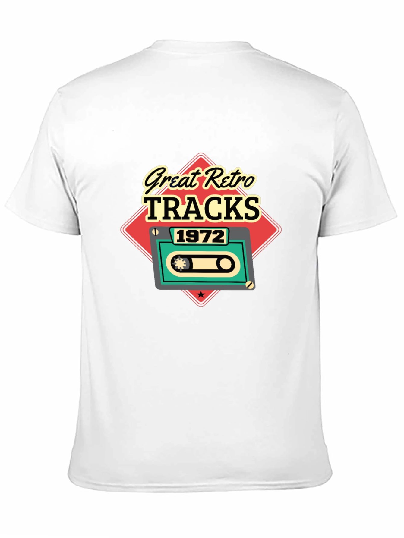 Great Retro Tracks 1972 Black T-Shirt