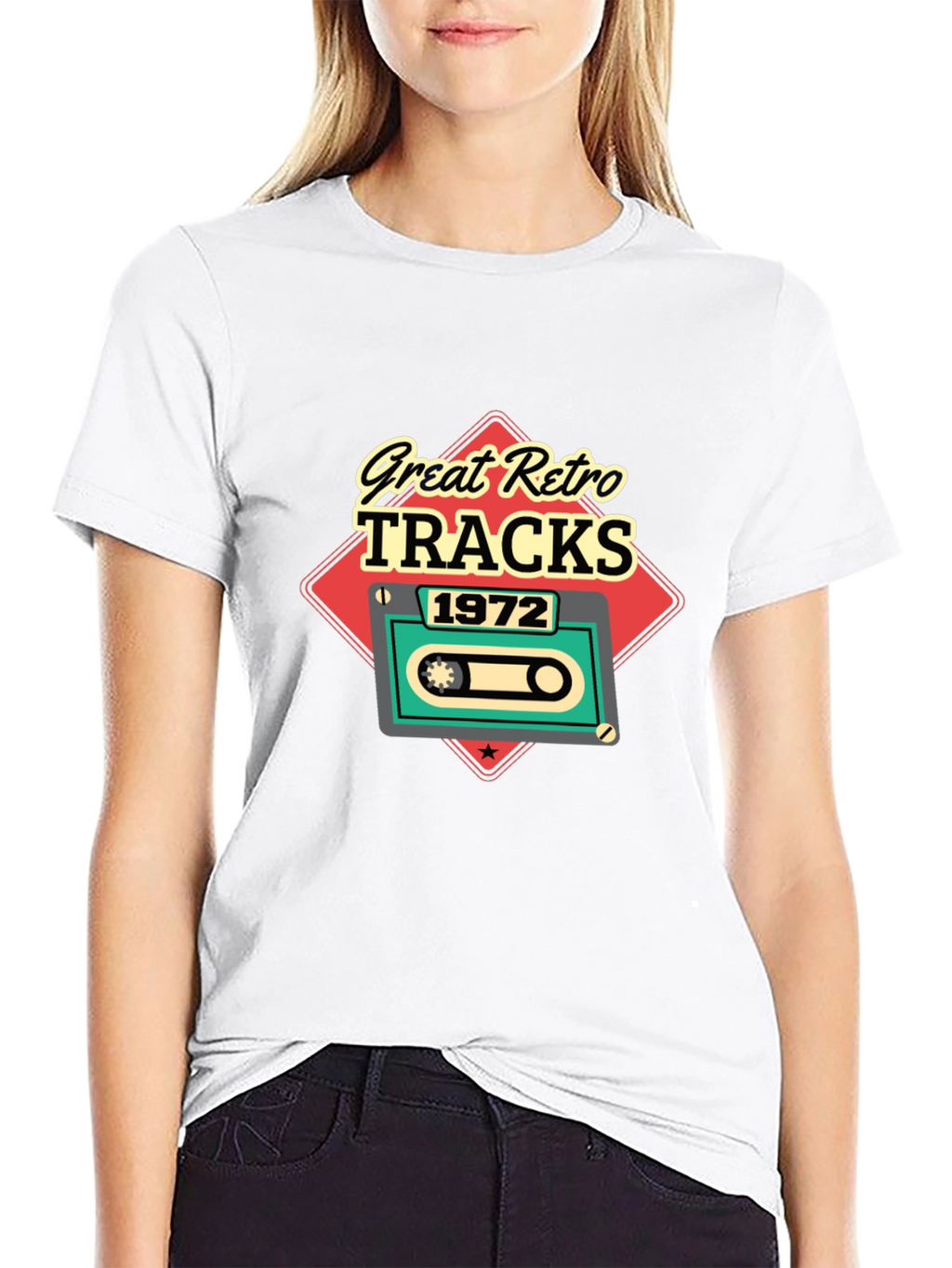 Great Retro Tracks 1972 Black T-Shirt