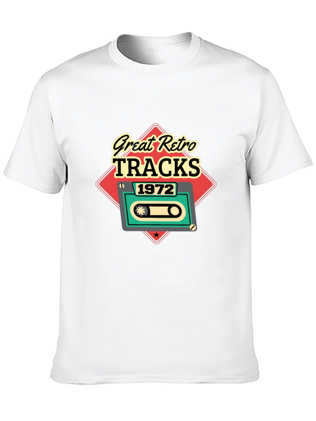 Great Retro Tracks 1972 Black T-Shirt