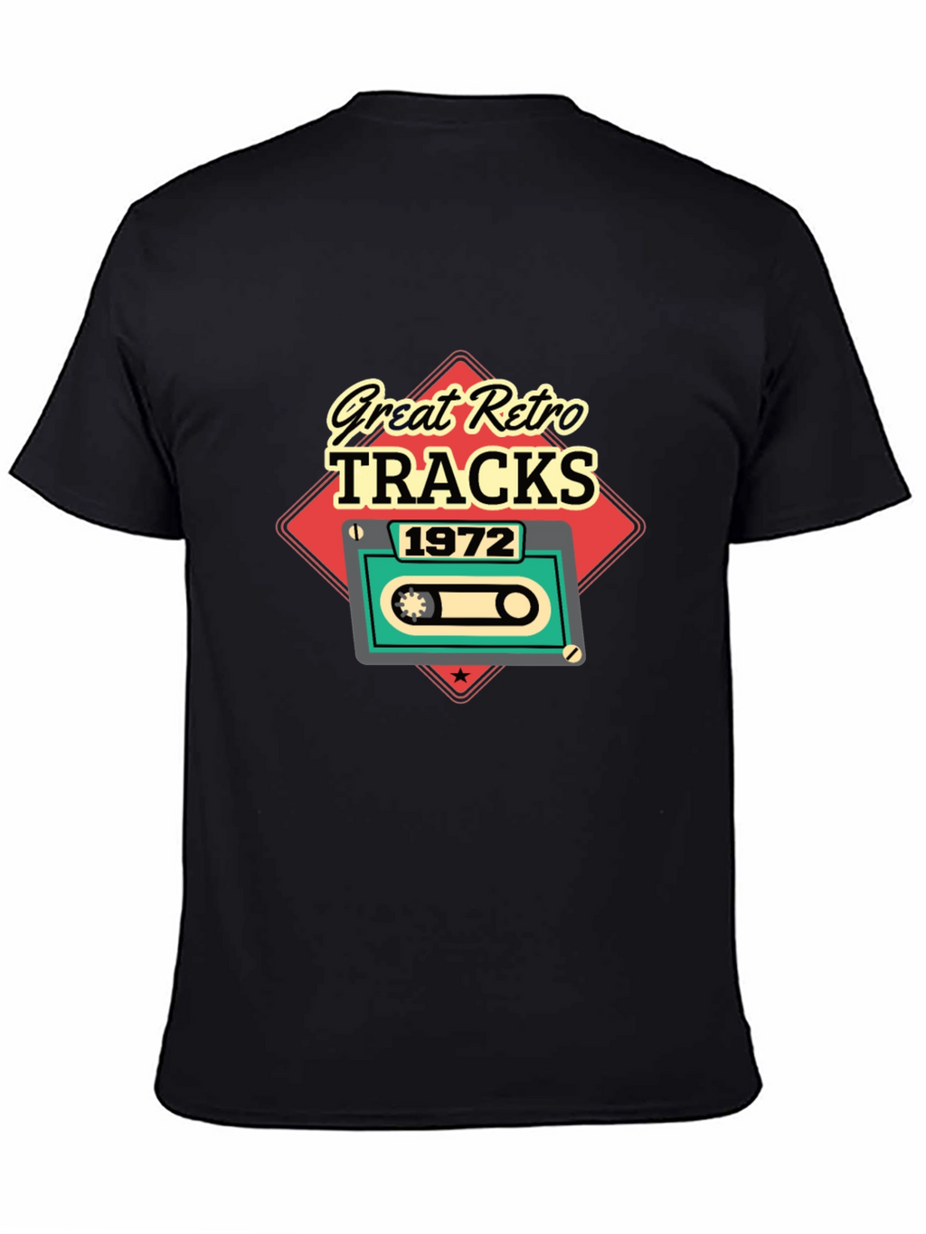Great Retro Tracks 1972 Black T-Shirt