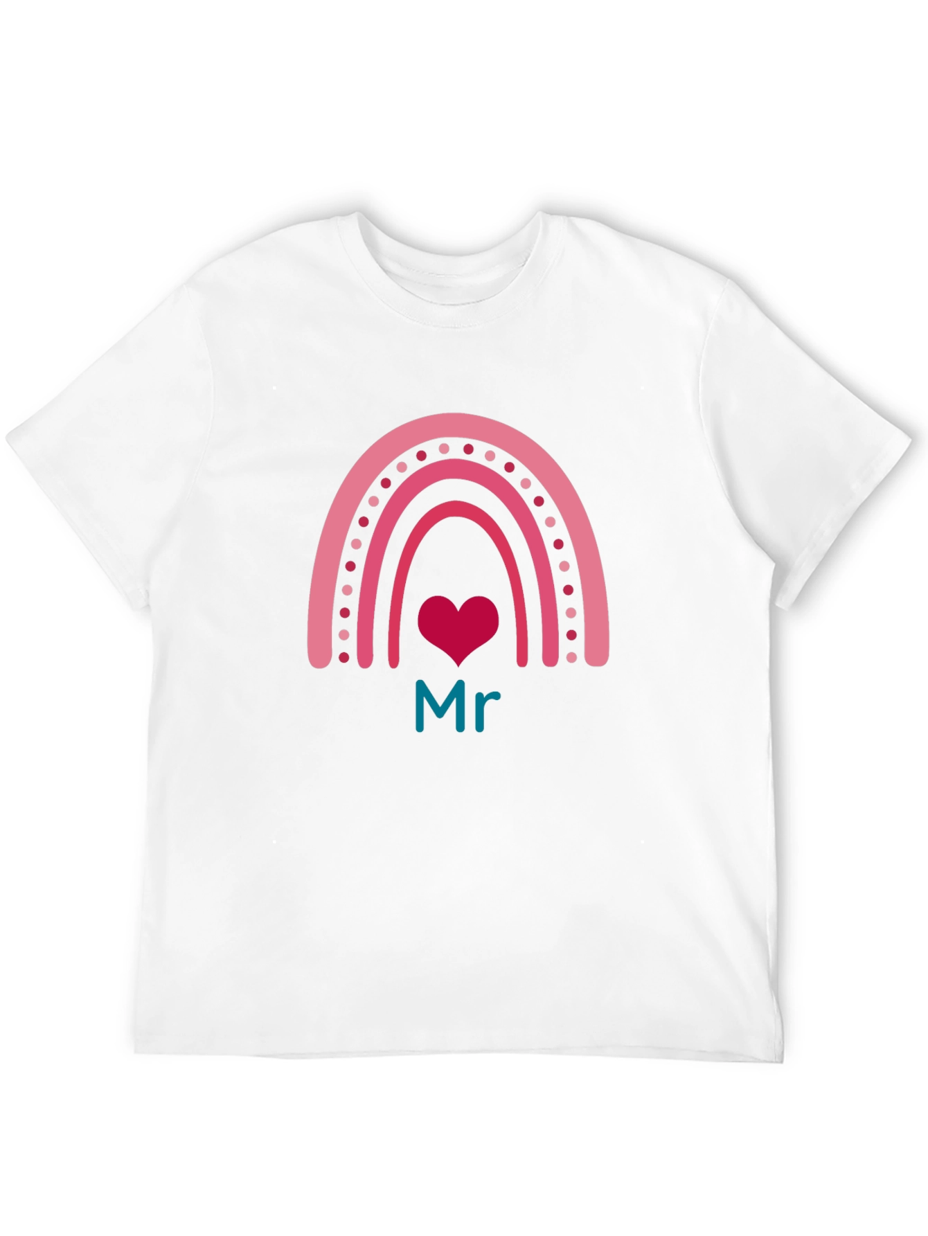 Mr Rainbow Heart Graphic Tee - Mens Black T-Shirt