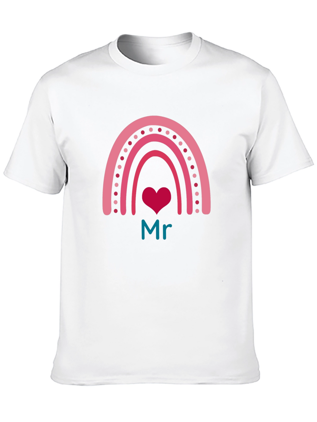 Mr Rainbow Heart Graphic Tee - Mens Black T-Shirt