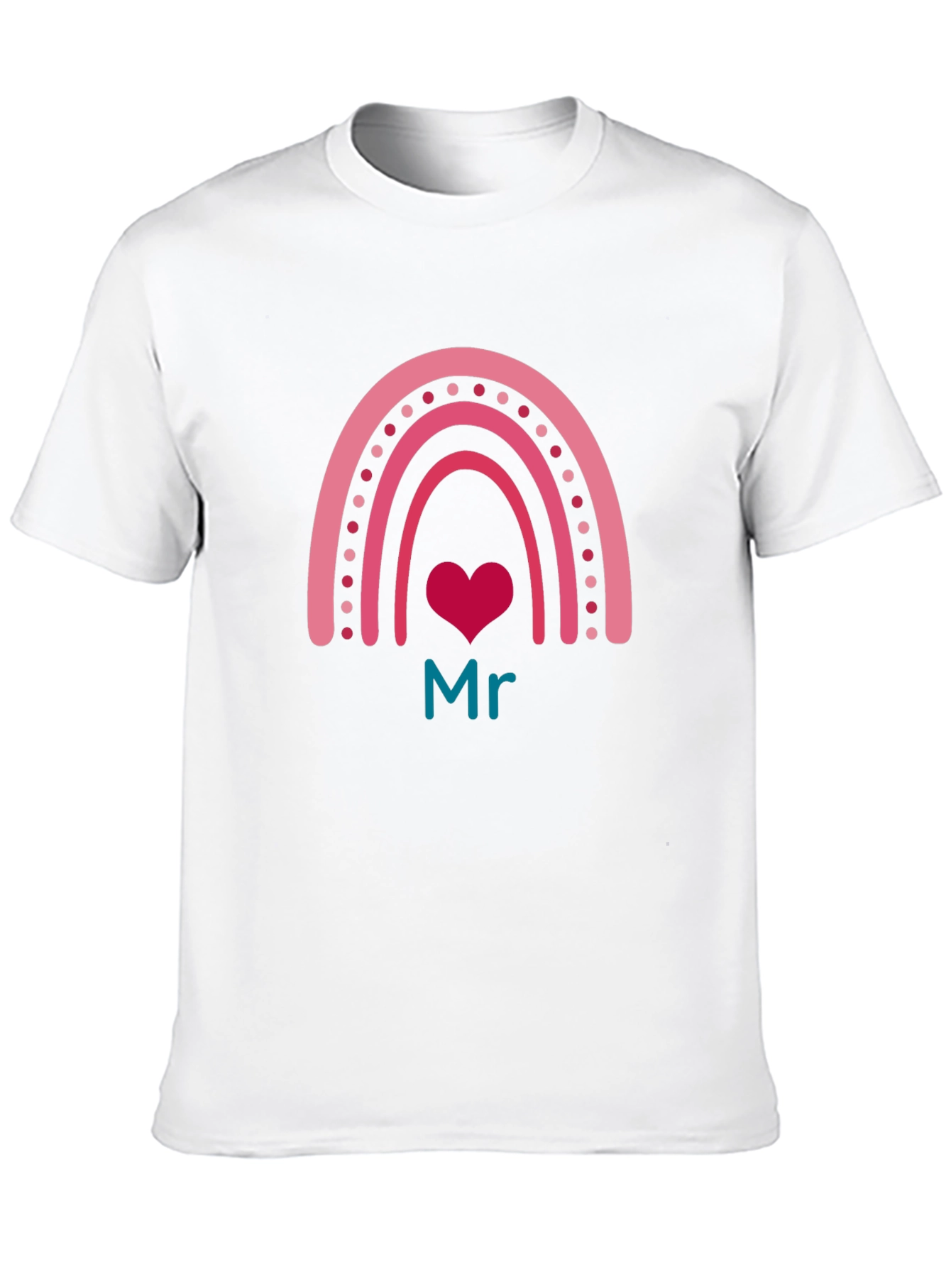 Mr Rainbow Heart Graphic Tee - Mens Black T-Shirt