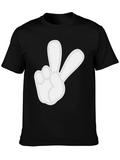 Peace Sign Graphic T-Shirt - Soft Cotton Casual Tee
