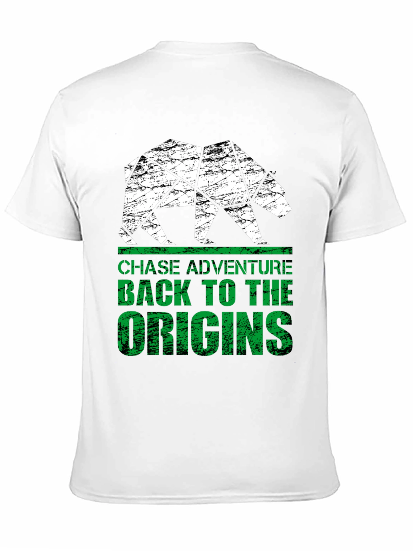 Geometric Bear Graphic T-Shirt - Chase Adventure