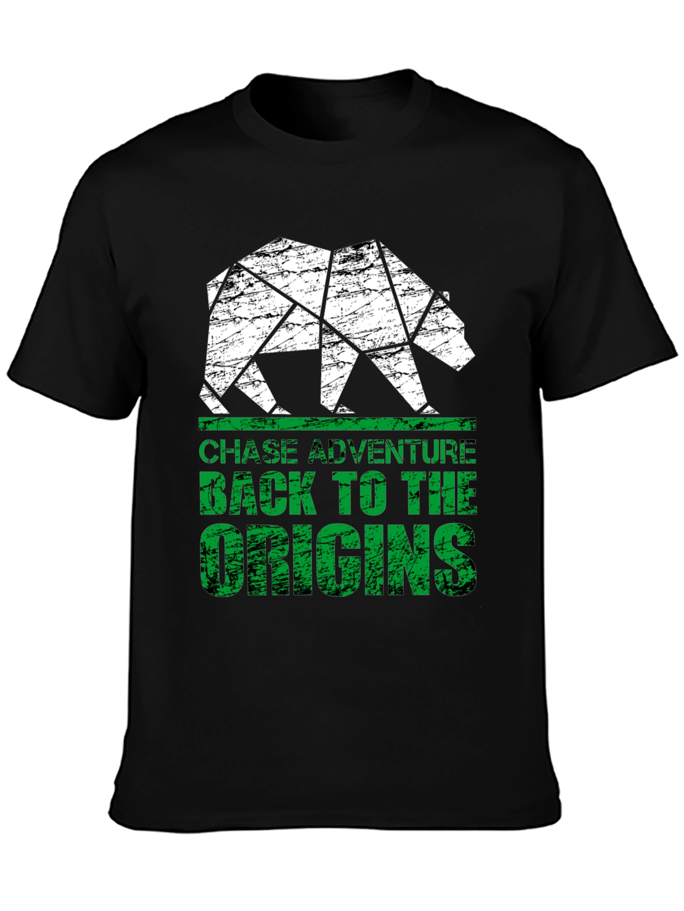 Geometric Bear Graphic T-Shirt - Chase Adventure