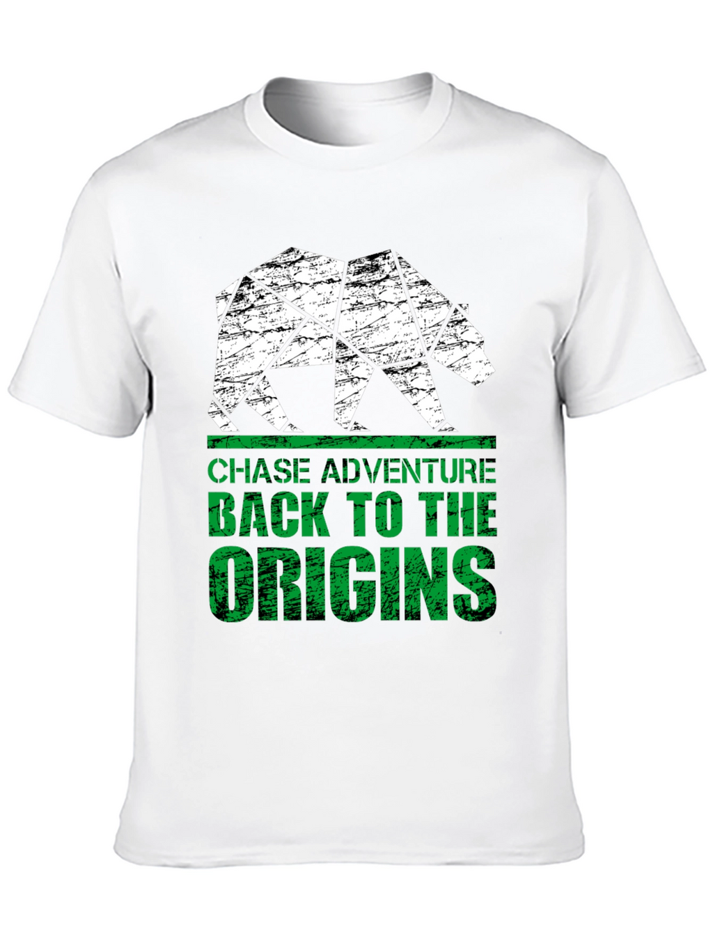 Geometric Bear Graphic T-Shirt - Chase Adventure