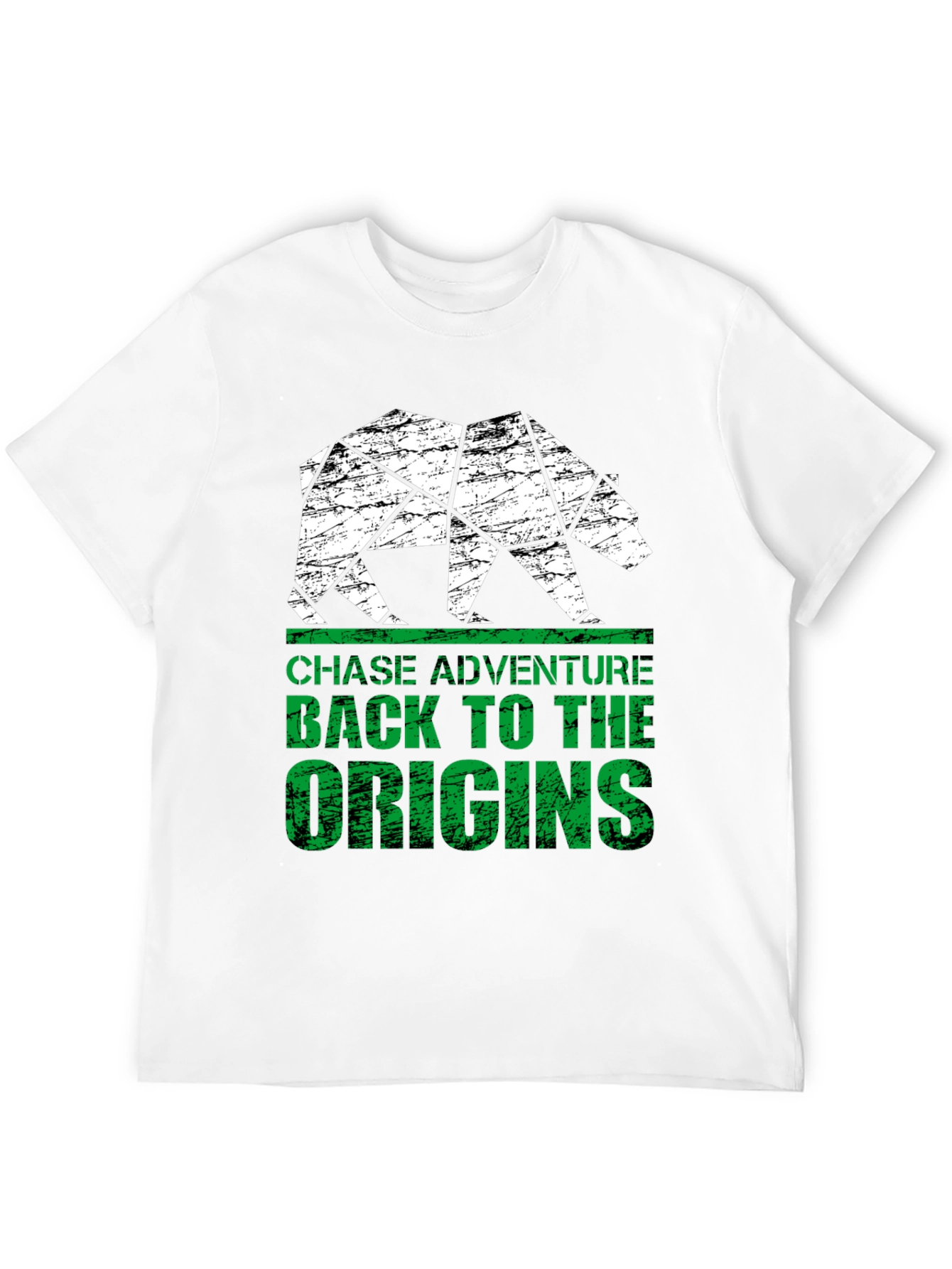 Geometric Bear Graphic T-Shirt - Chase Adventure