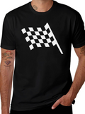 Checkered Flag Graphic T-Shirt