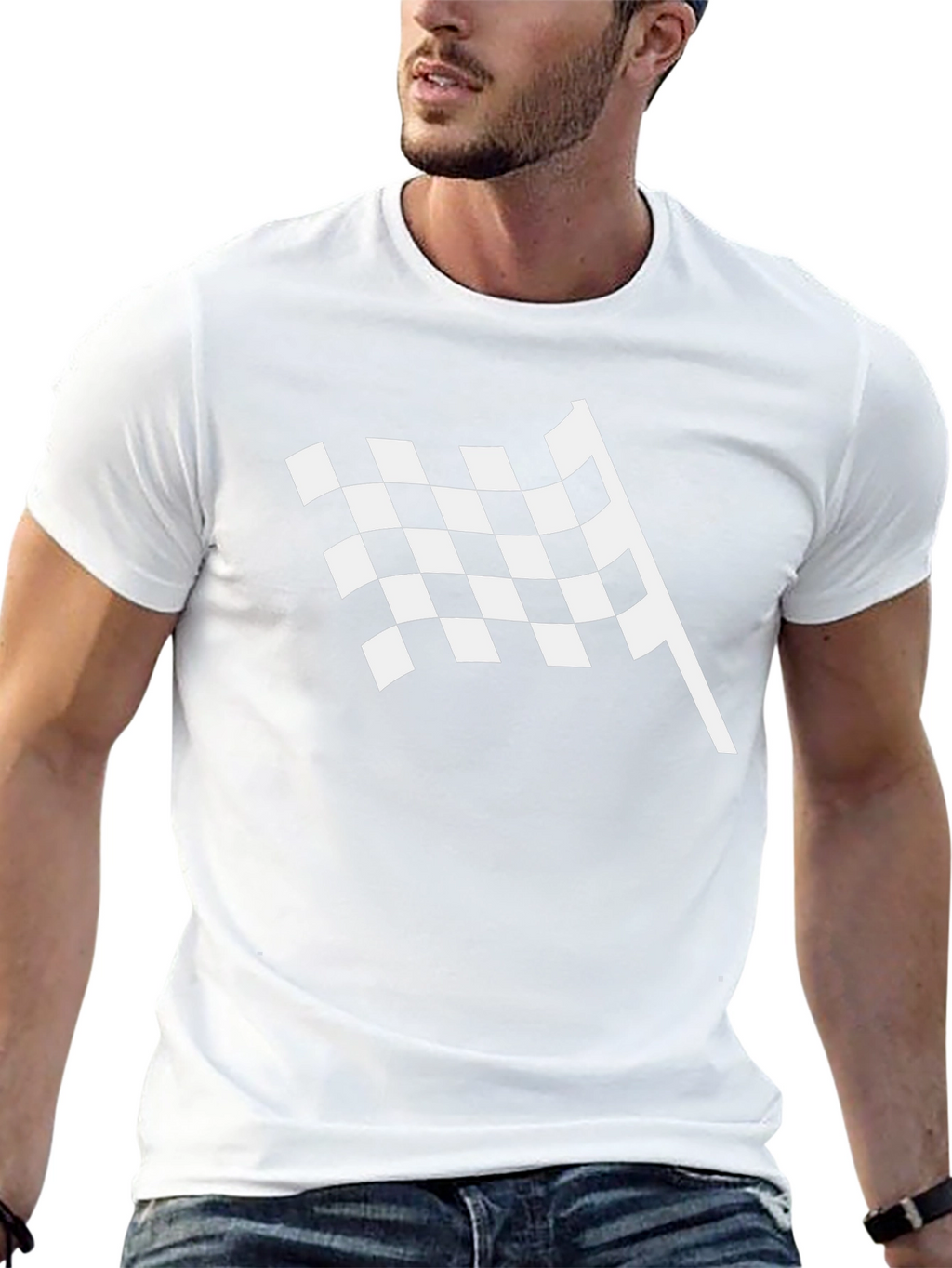 Checkered Flag Graphic T-Shirt