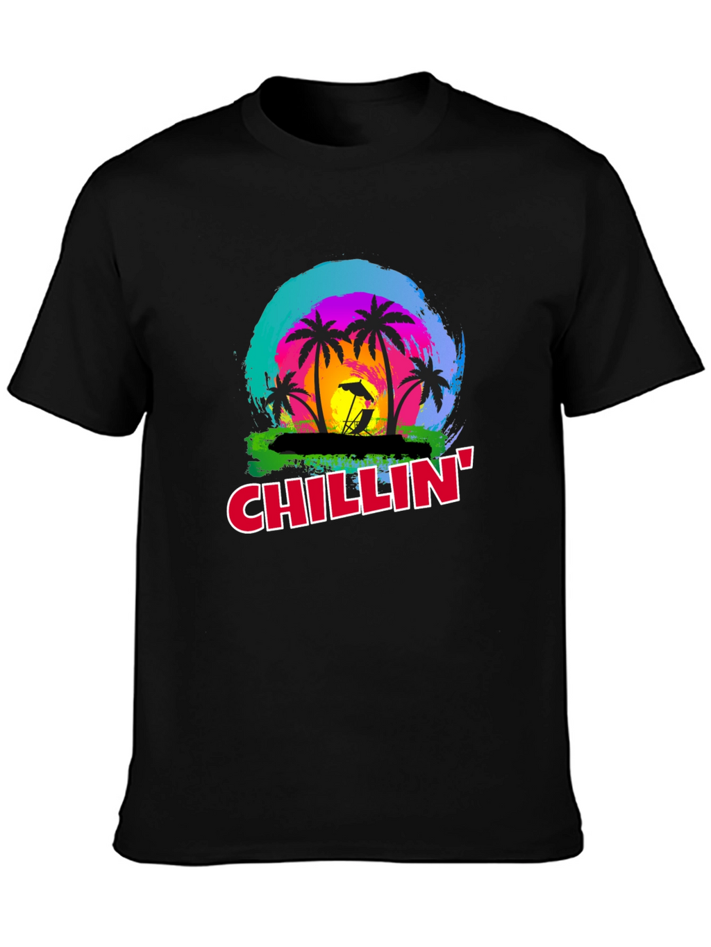 Chillin Palm Tree T-Shirt - Tropical Vibe