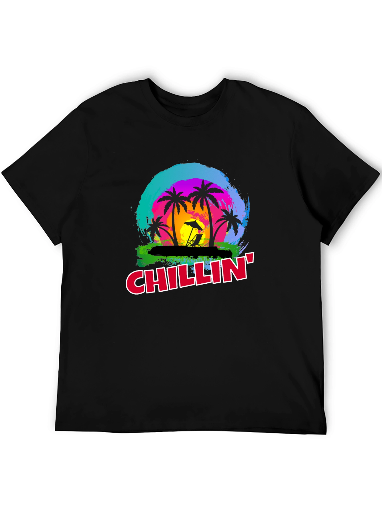 Chillin Palm Tree T-Shirt - Tropical Vibe