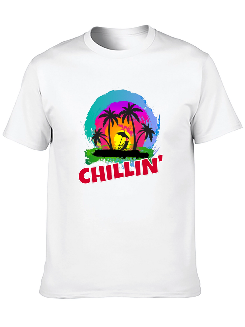 Chillin Palm Tree T-Shirt - Tropical Vibe