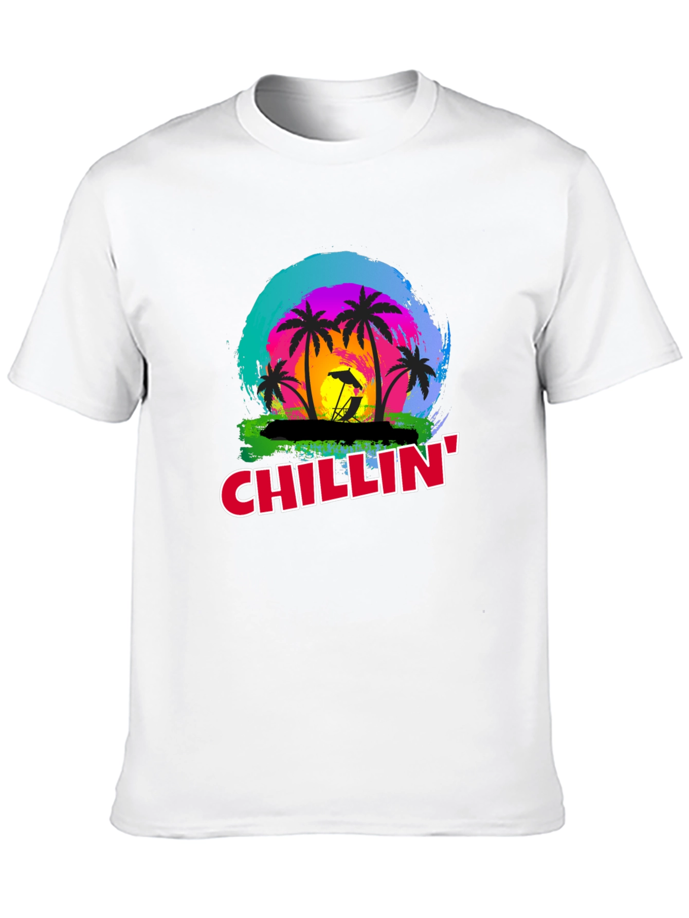Chillin Palm Tree T-Shirt - Tropical Vibe