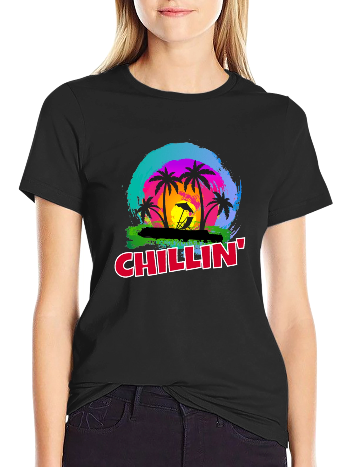 Chillin Palm Tree T-Shirt - Tropical Vibe